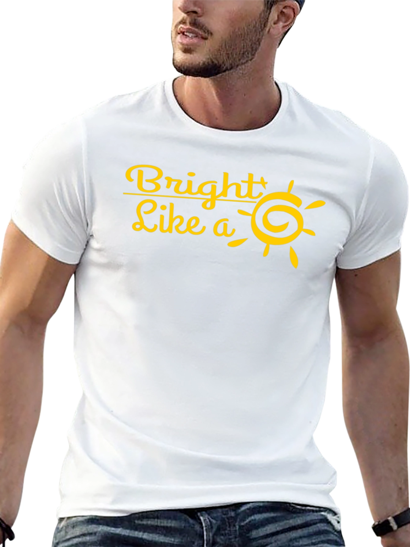 Bright Like a Sun T-Shirt - Black Cotton Tee