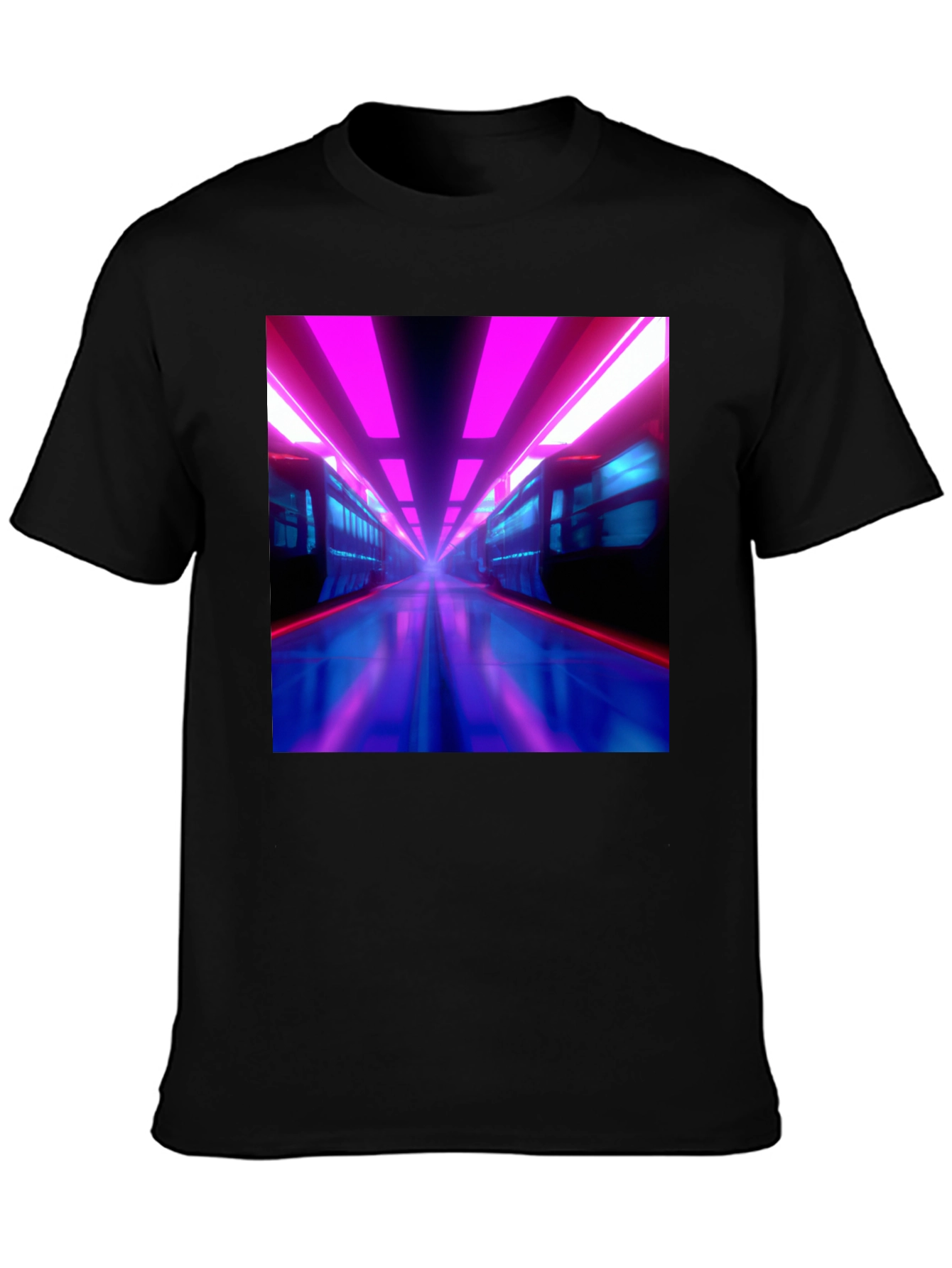 Retro Train T-Shirt - Cyberpunk Style