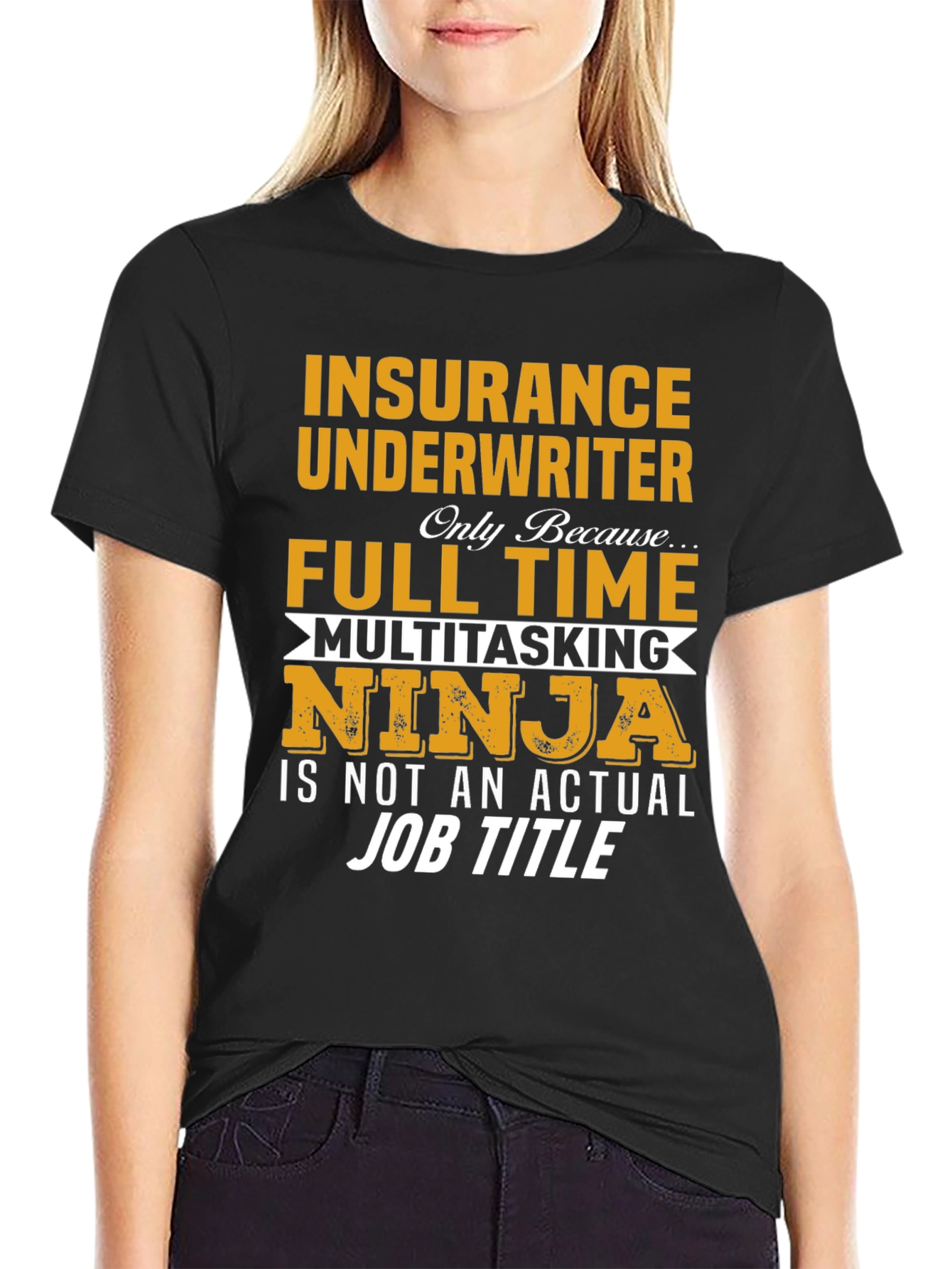 Insurance Underwriter Multitasking Ninja Graphic T-Shirt