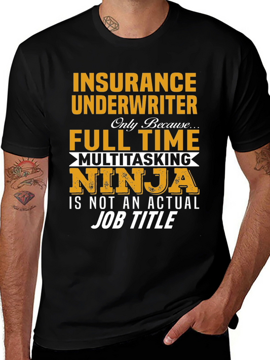 Insurance Underwriter Multitasking Ninja Graphic T-Shirt