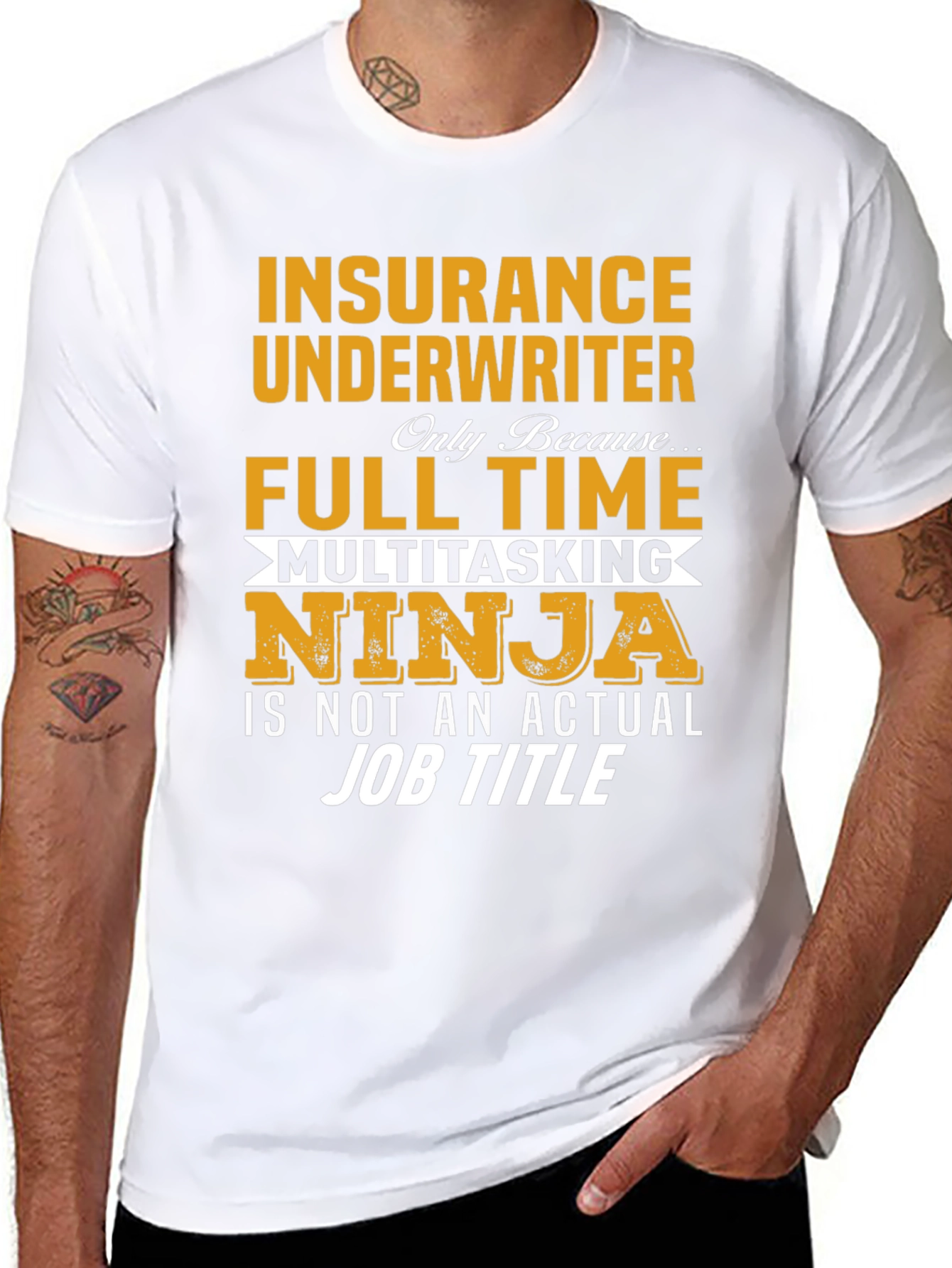 Insurance Underwriter Multitasking Ninja Graphic T-Shirt