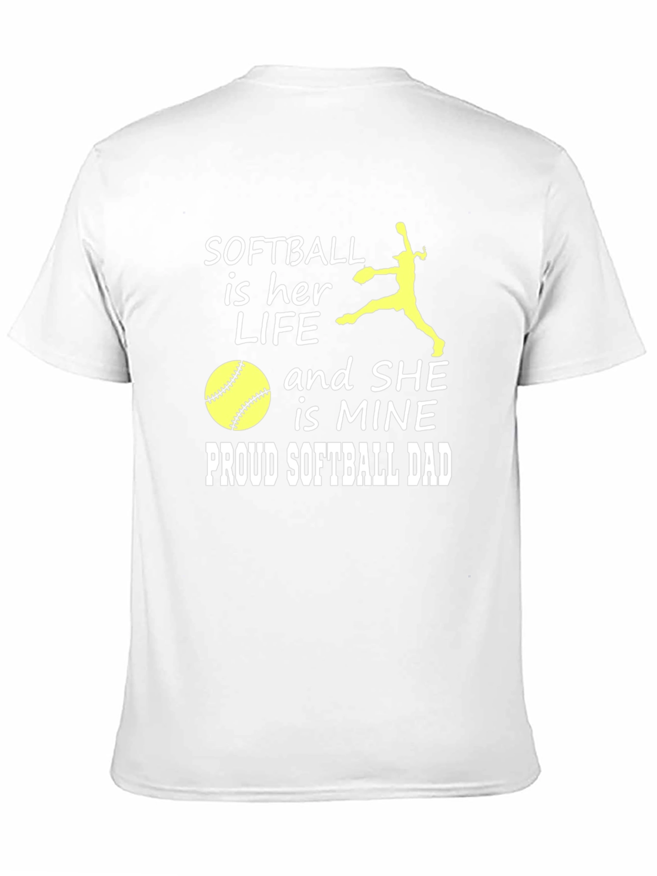 Softball Dad Tee - Her Life My Heart