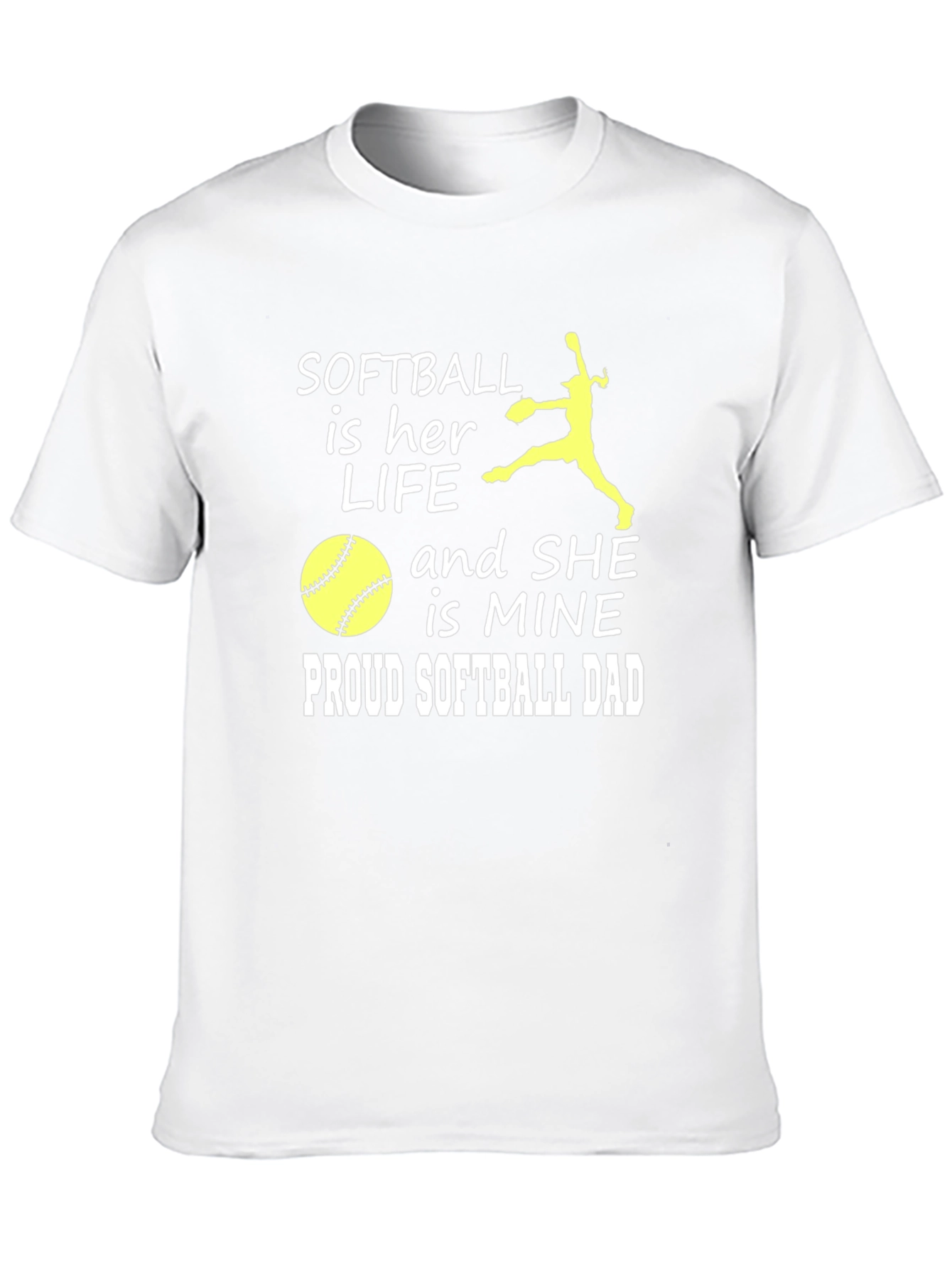 Softball Dad Tee - Her Life My Heart