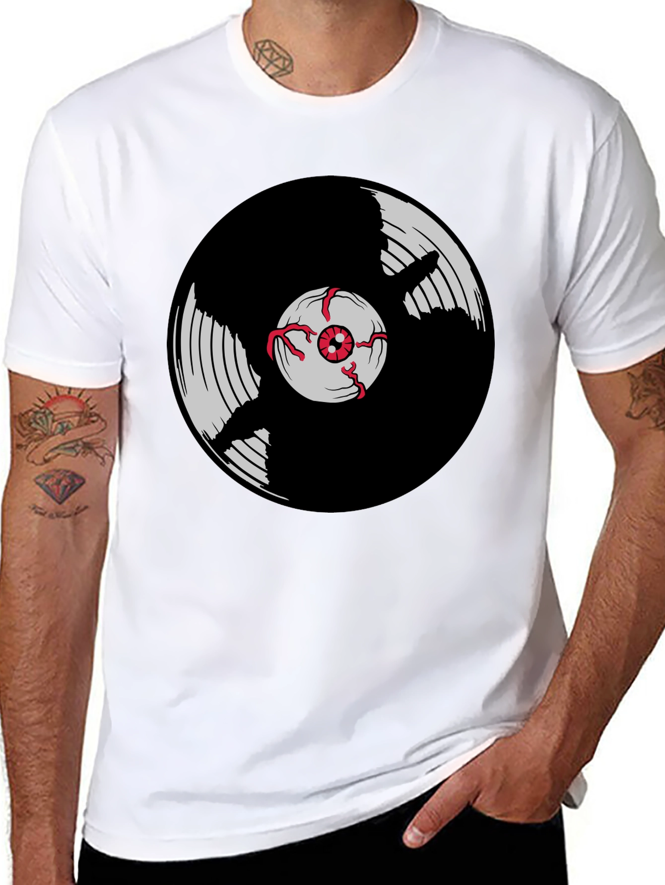 Vinyl Eye Graphic Tee - Black T-Shirt