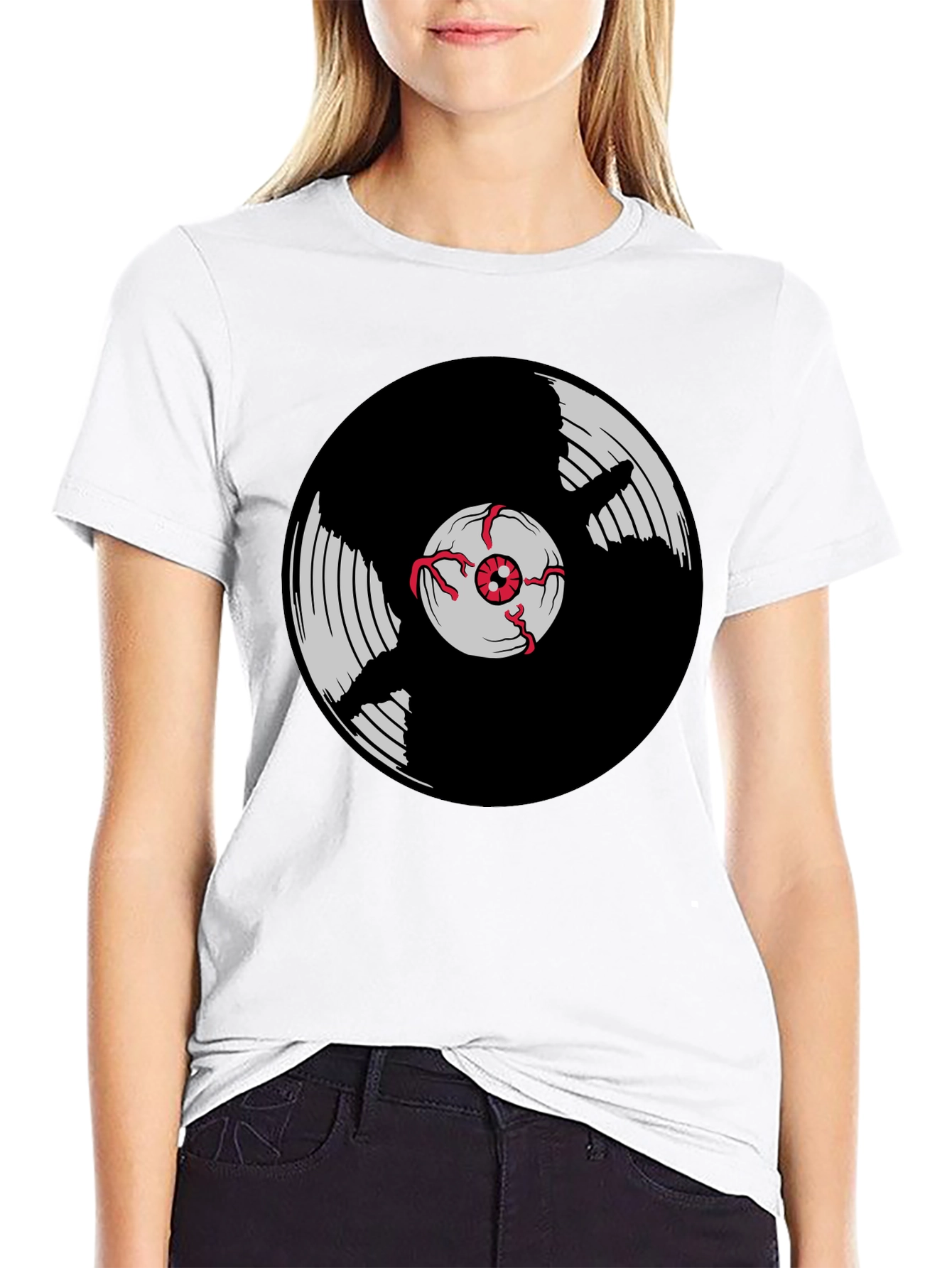 Vinyl Eye Graphic Tee - Black T-Shirt