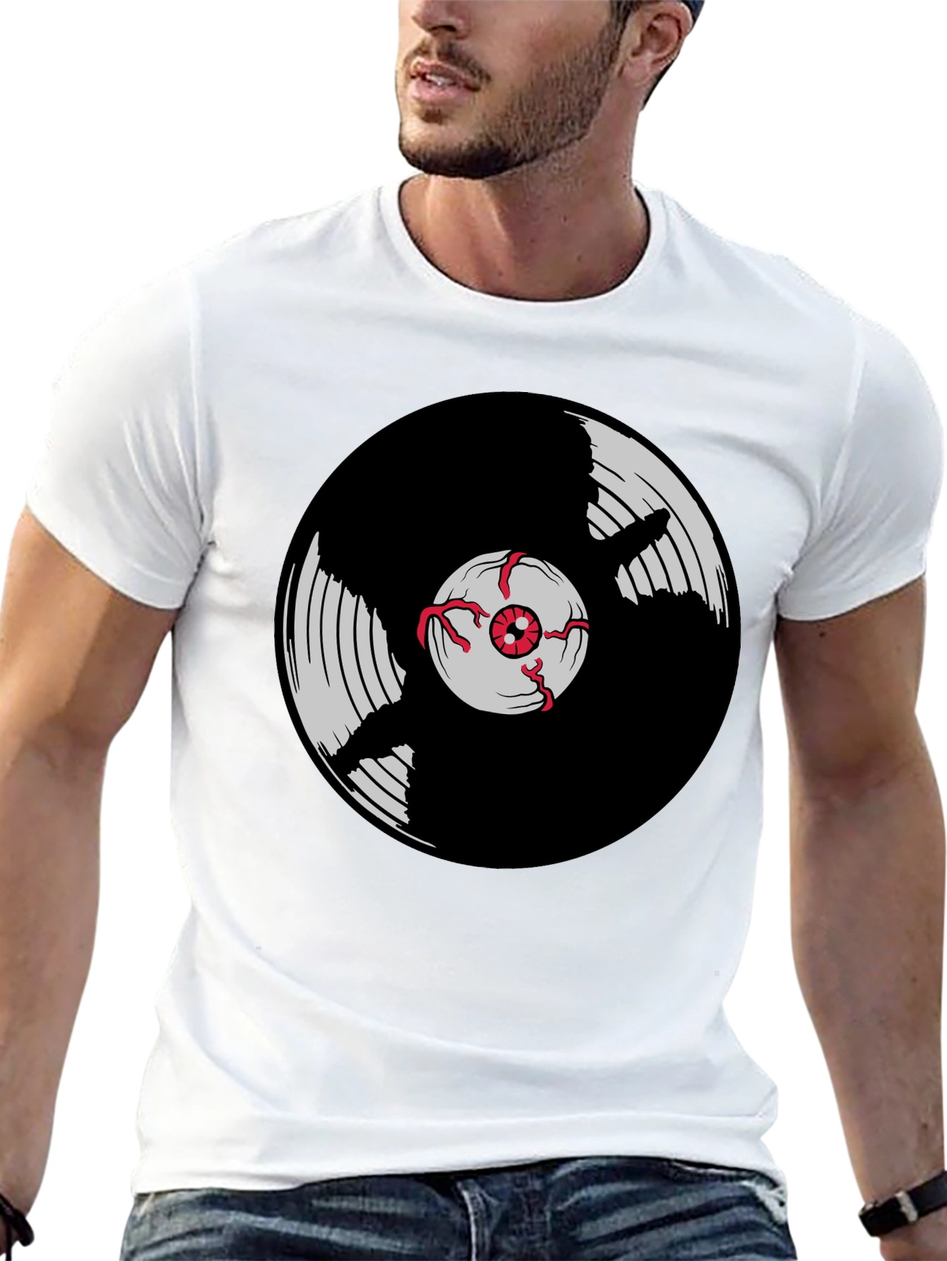 Vinyl Eye Graphic Tee - Black T-Shirt