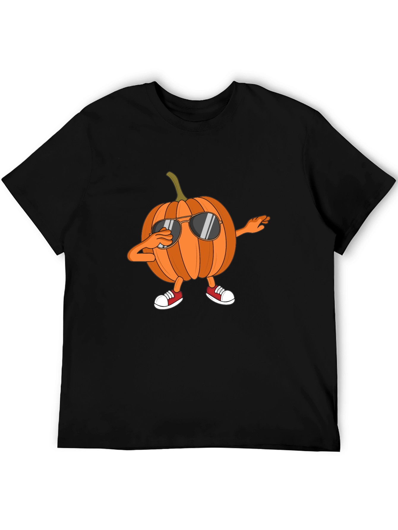 Dabbing Pumpkin Black Graphic Tee