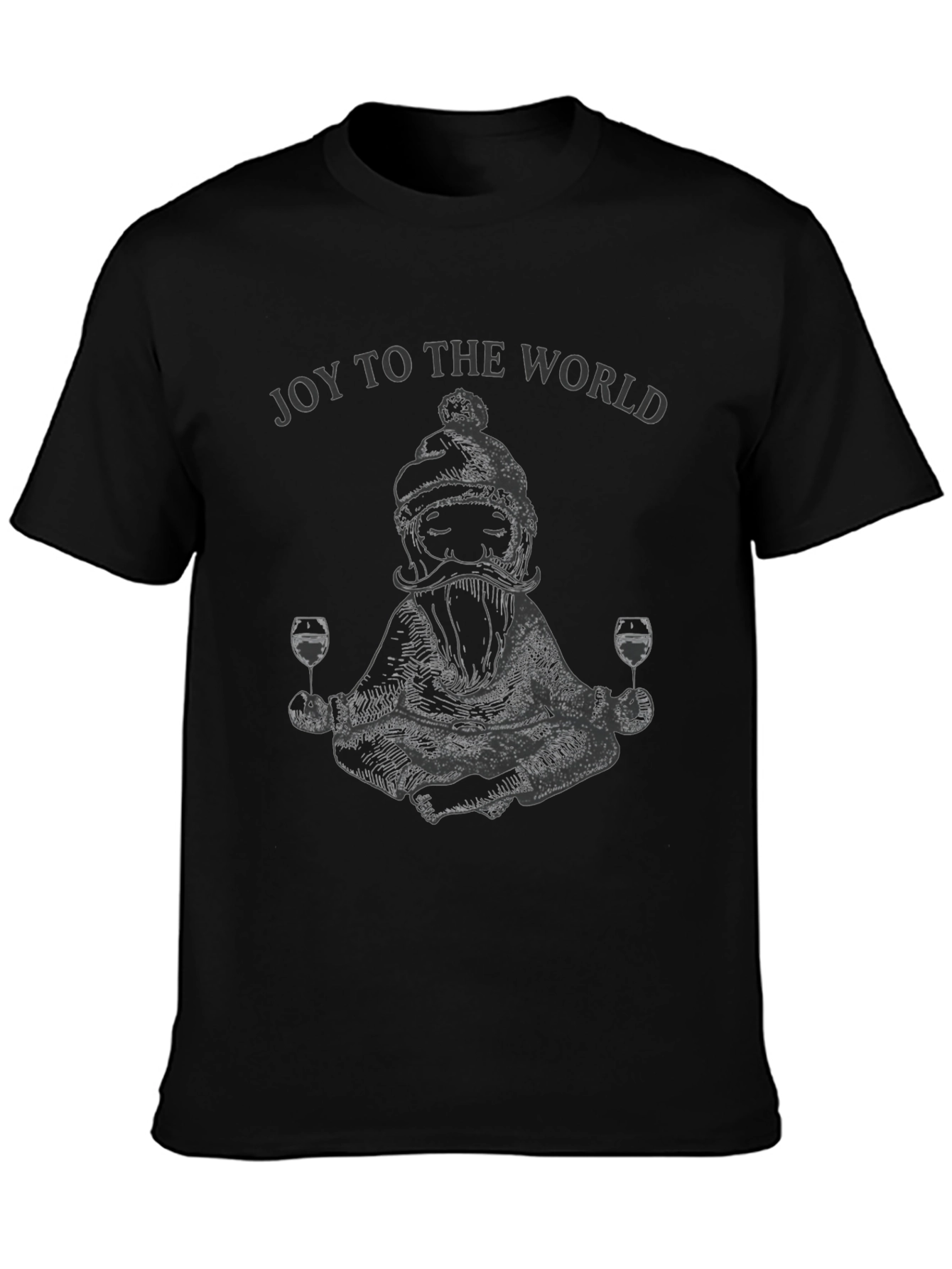 Joy to the World Santa Wine T-Shirt