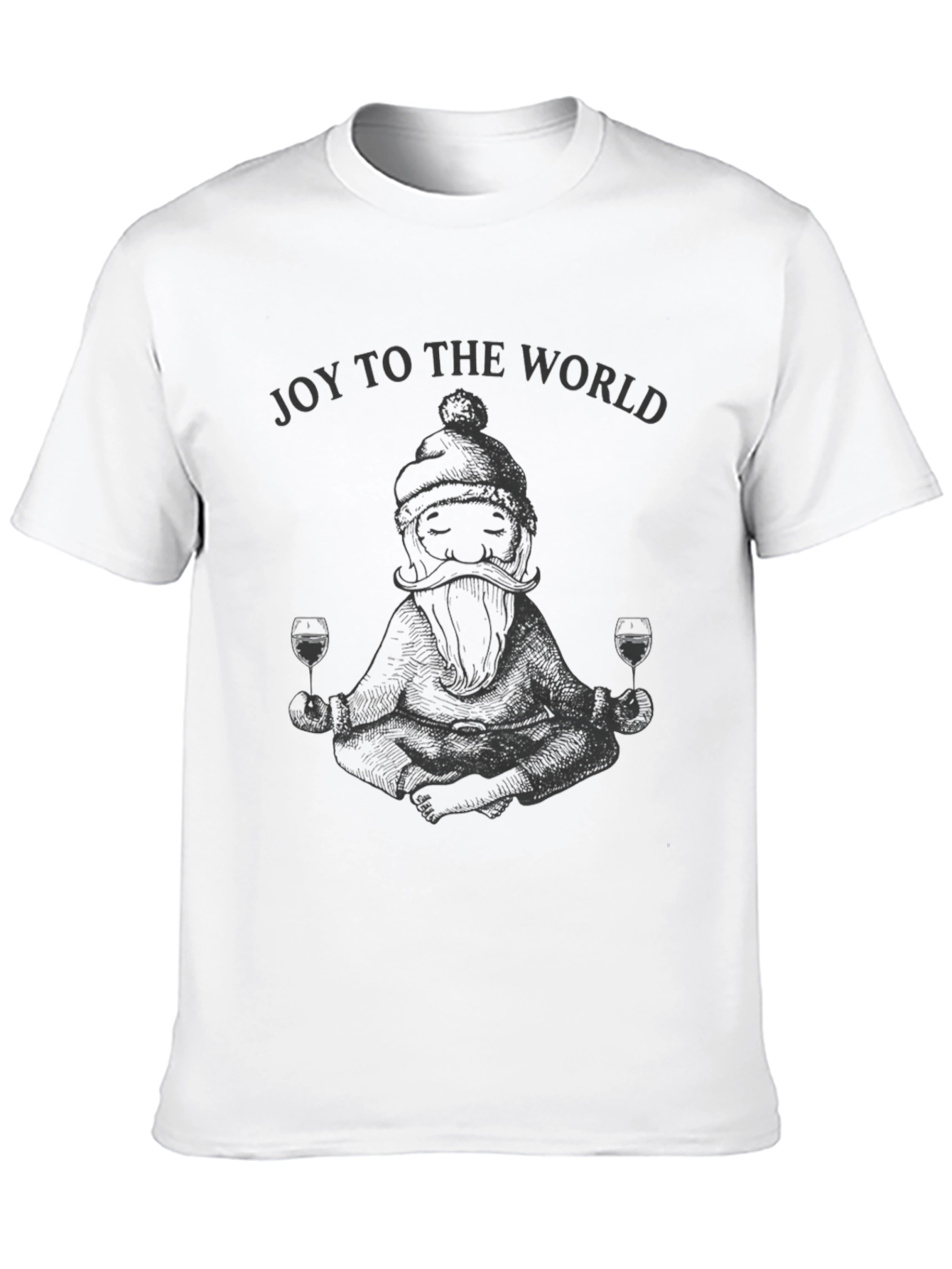 Joy to the World Santa Wine T-Shirt