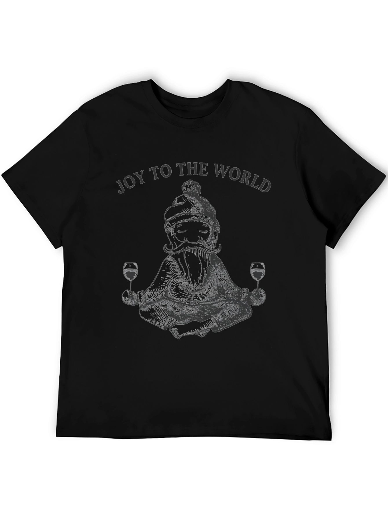 Joy to the World Santa Wine T-Shirt