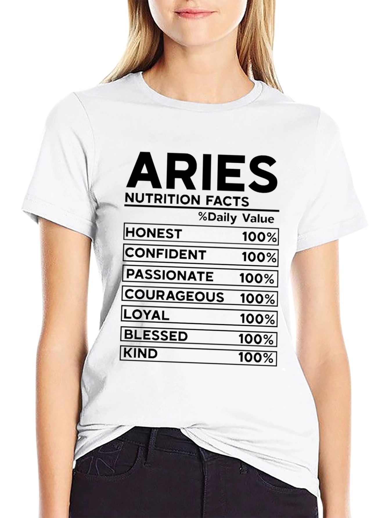 Aries Zodiac Nutrition Facts T-Shirt