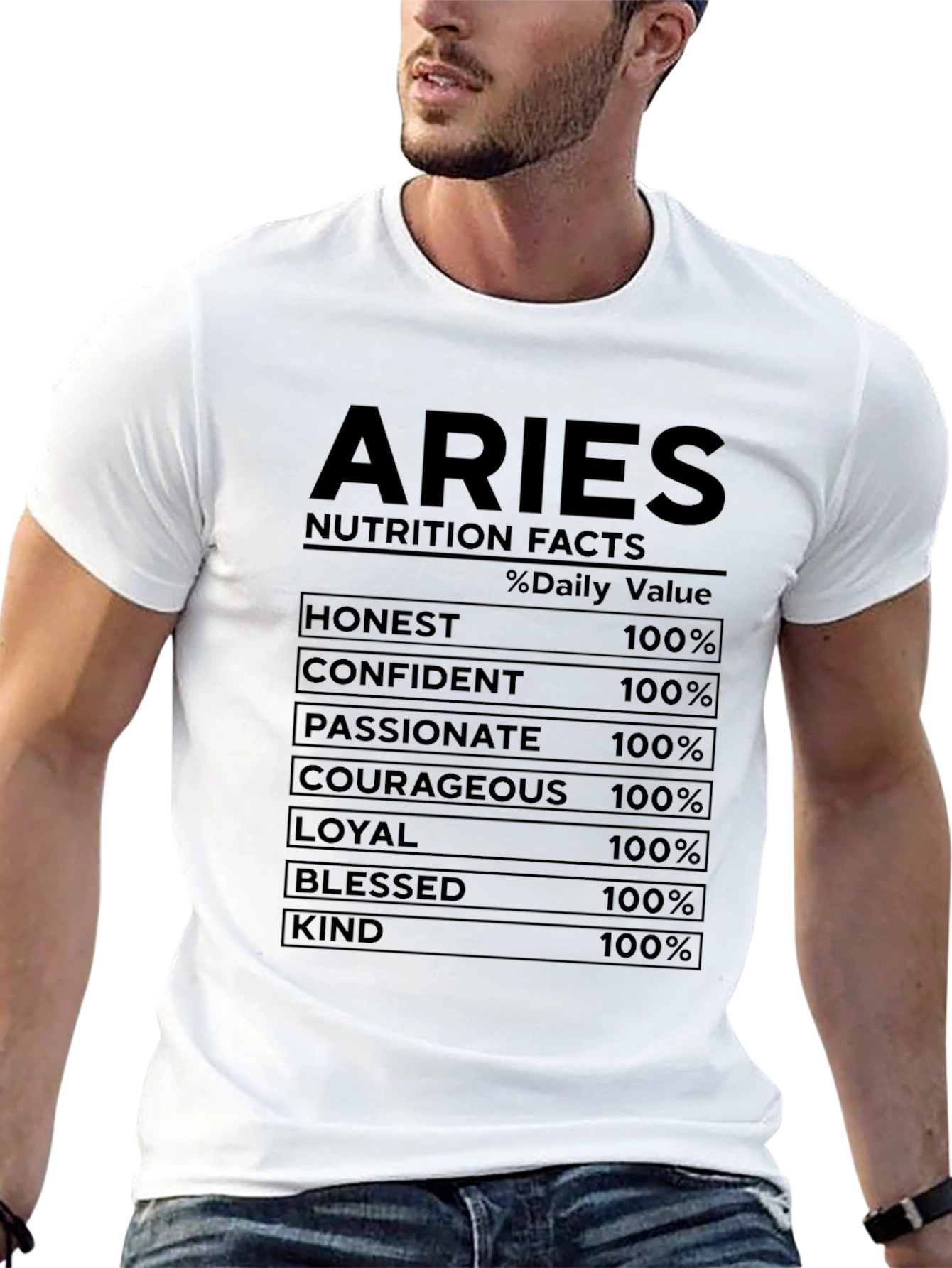 Aries Zodiac Nutrition Facts T-Shirt