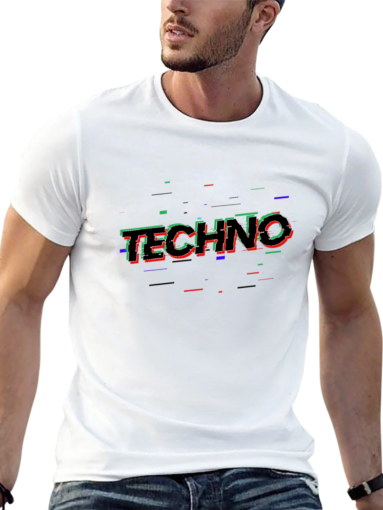 Techno Glitch T-Shirt - Modern Rave Wear