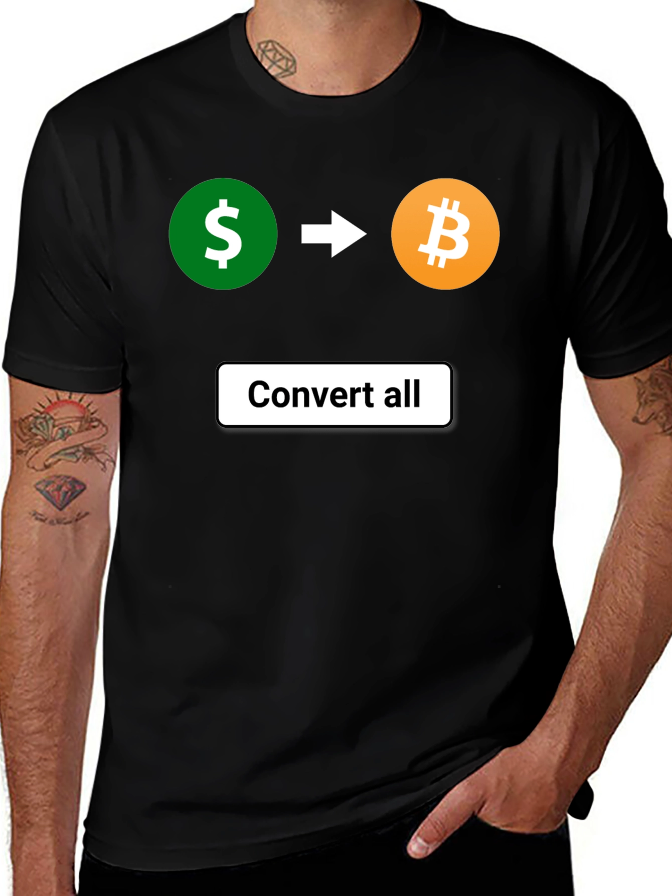 Convert All T-Shirt - Cryptocurrency Bitcoin Tee
