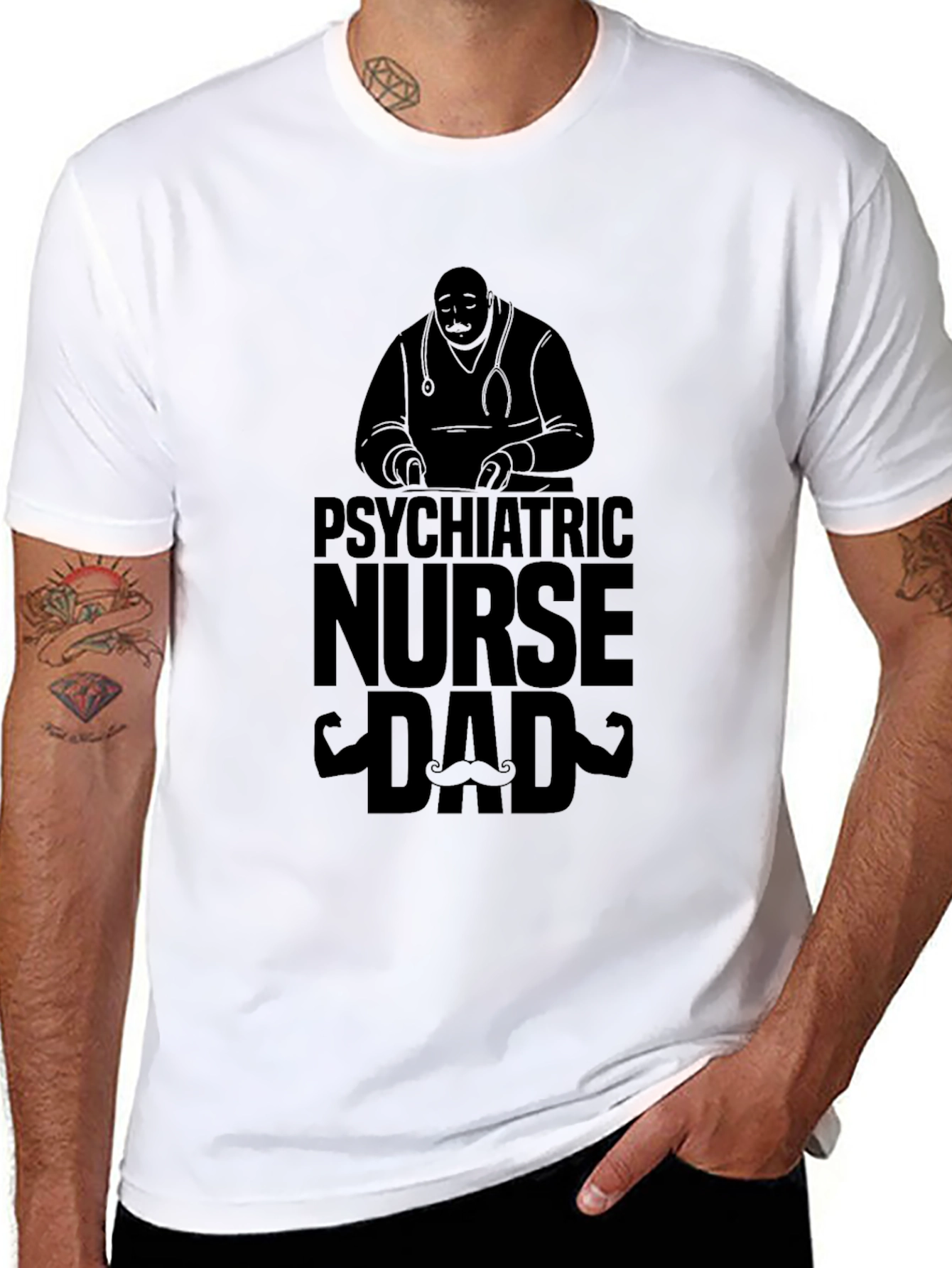 Psychiatric Nurse Dad Graphic Tee