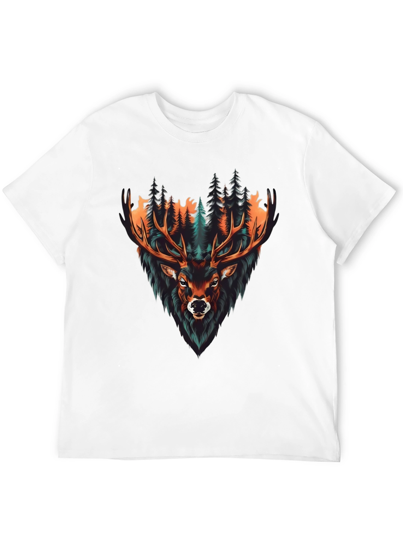 Mens Graphic Tee - Deer in Forest