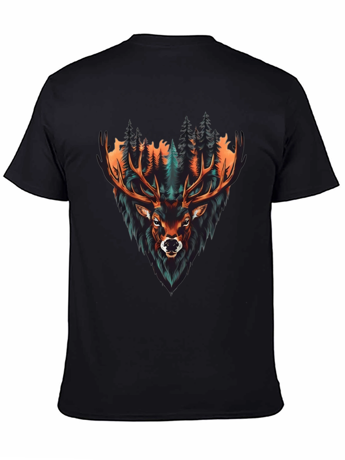 Mens Graphic Tee - Deer in Forest
