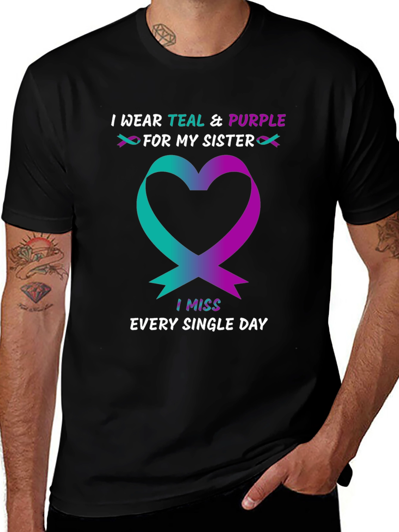 Teal & Purple Sister Remembrance T-Shirt
