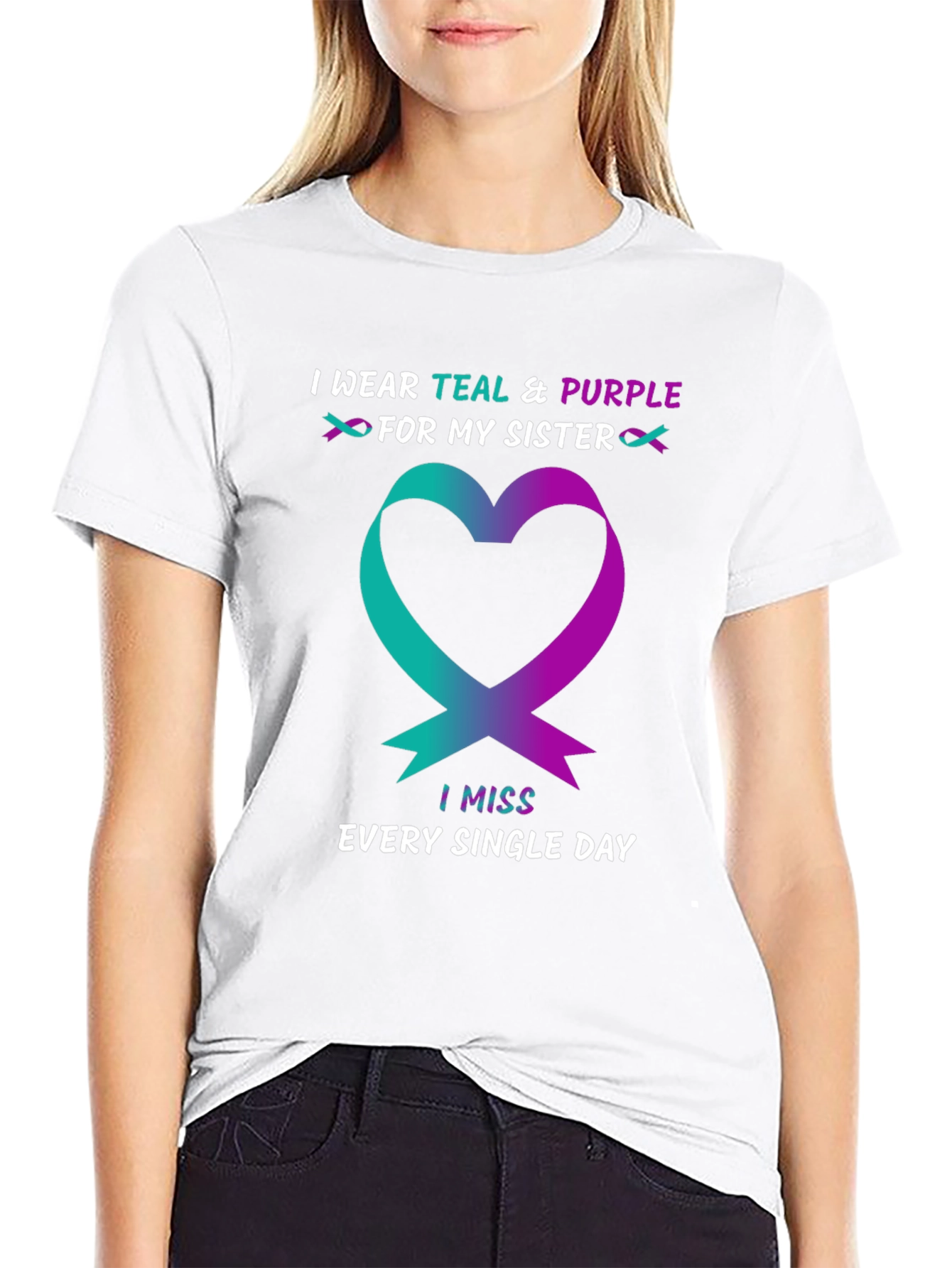 Teal & Purple Sister Remembrance T-Shirt