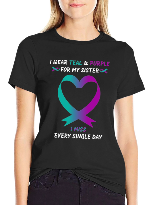 Teal & Purple Sister Remembrance T-Shirt
