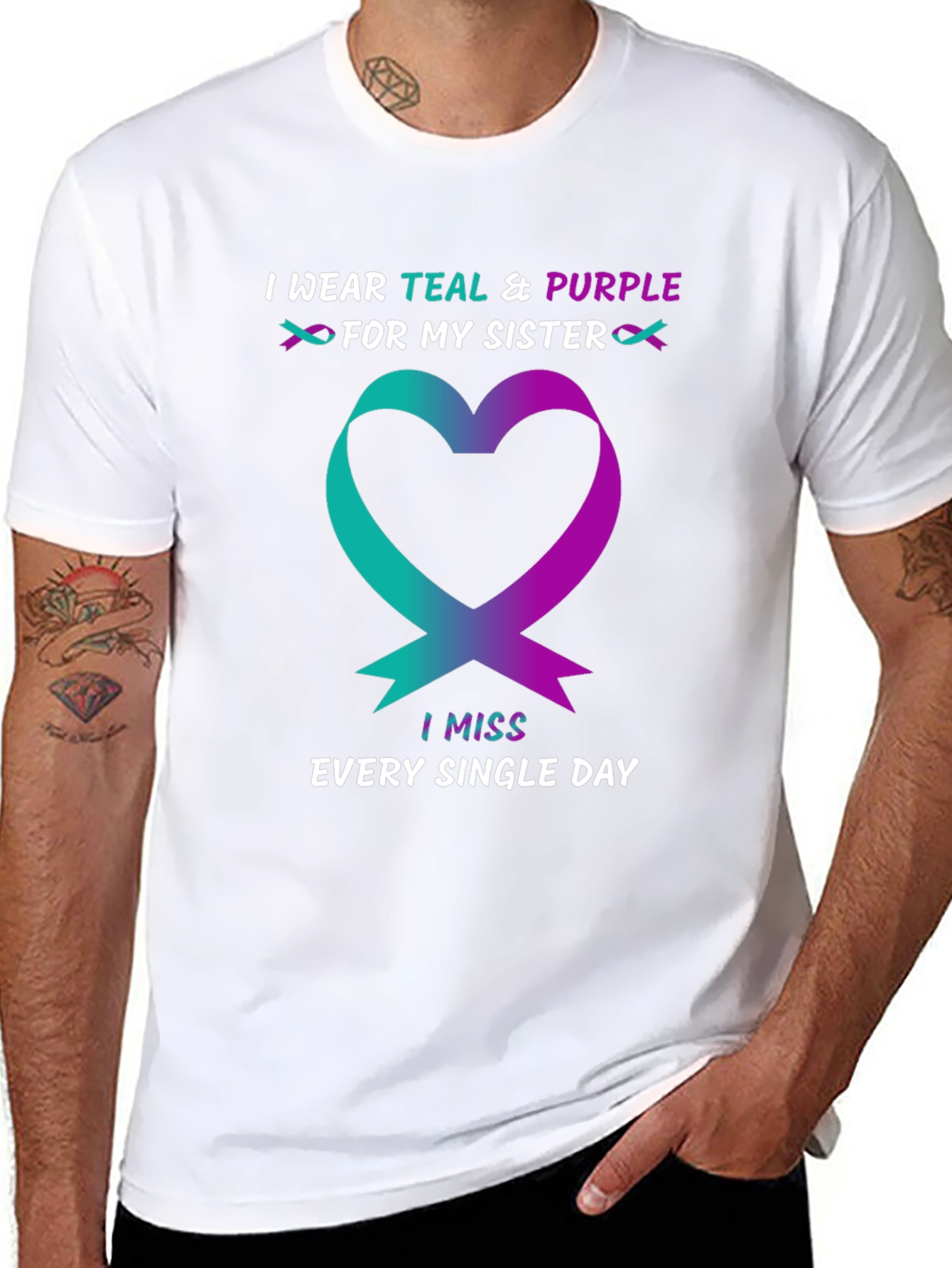 Teal & Purple Sister Remembrance T-Shirt