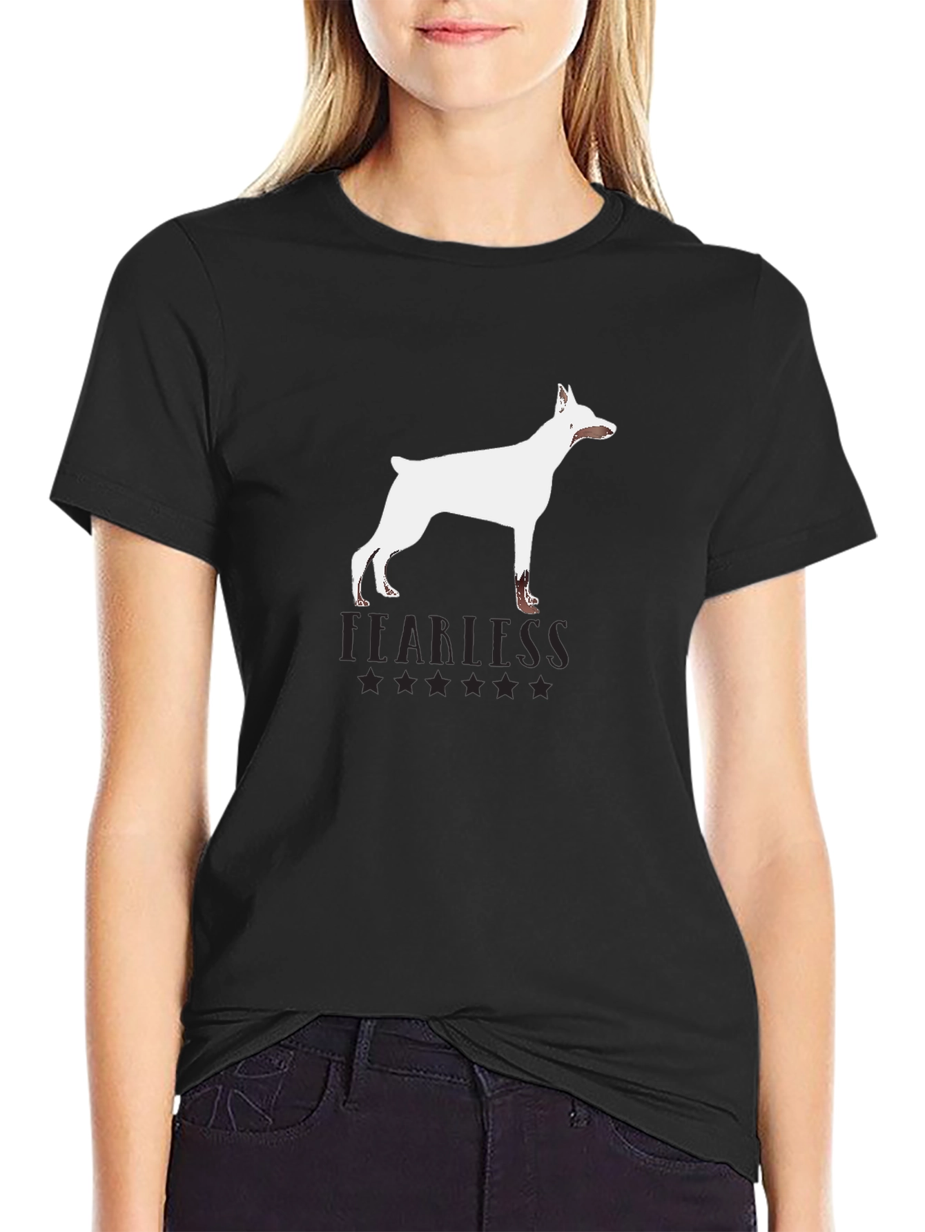 Fearless Dog Graphic Tee - Black