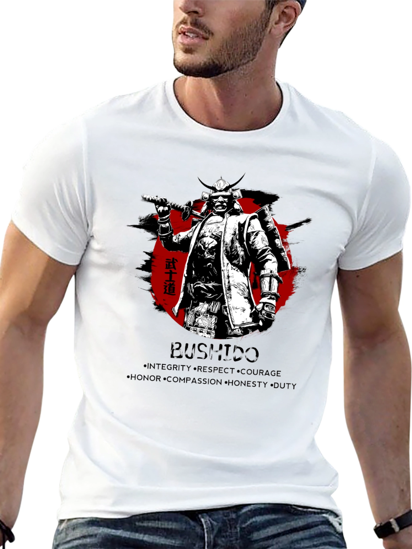 Samurai Bushido Mens Graphic T-Shirt