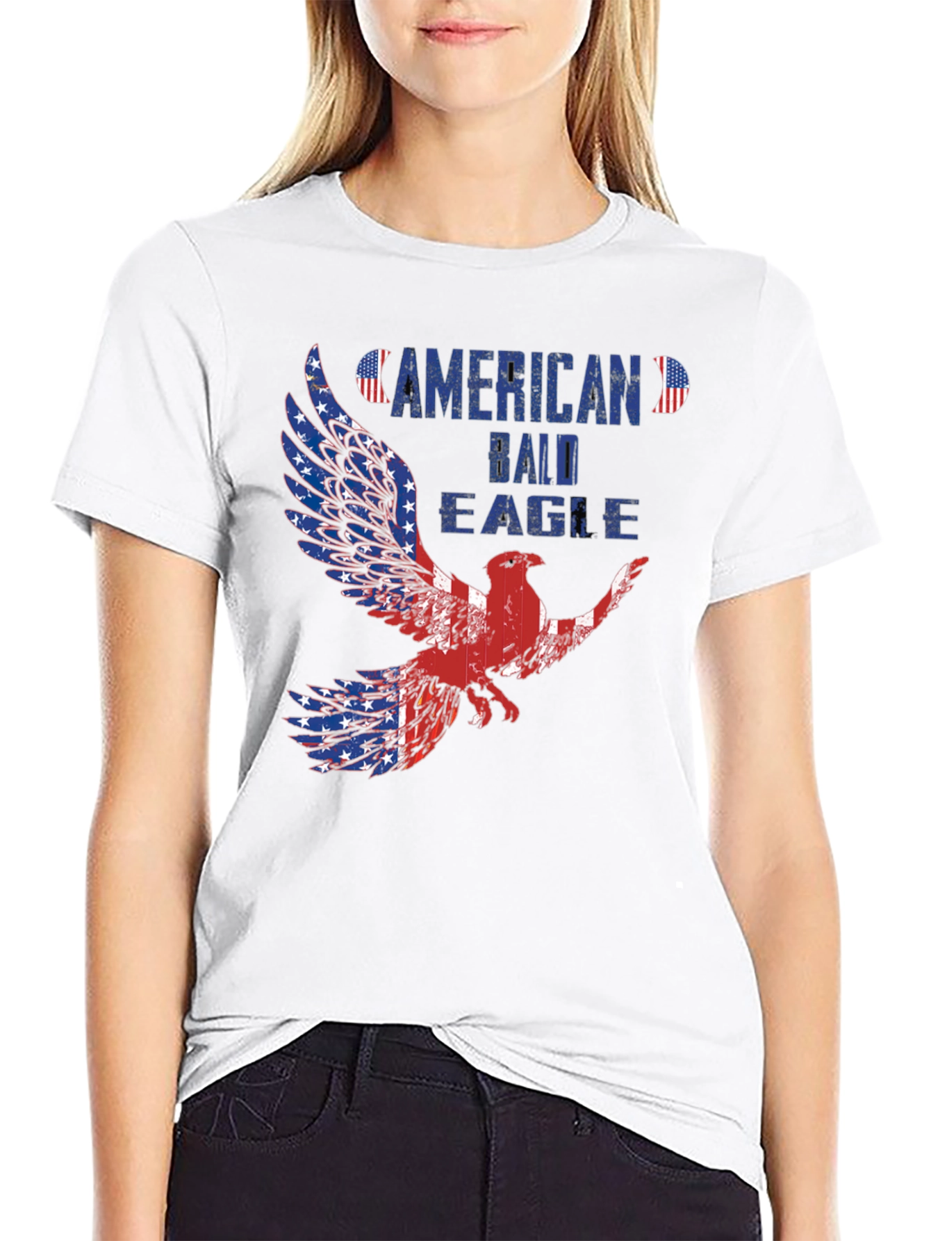 American Bald Eagle Patriotic Graphic T-Shirt