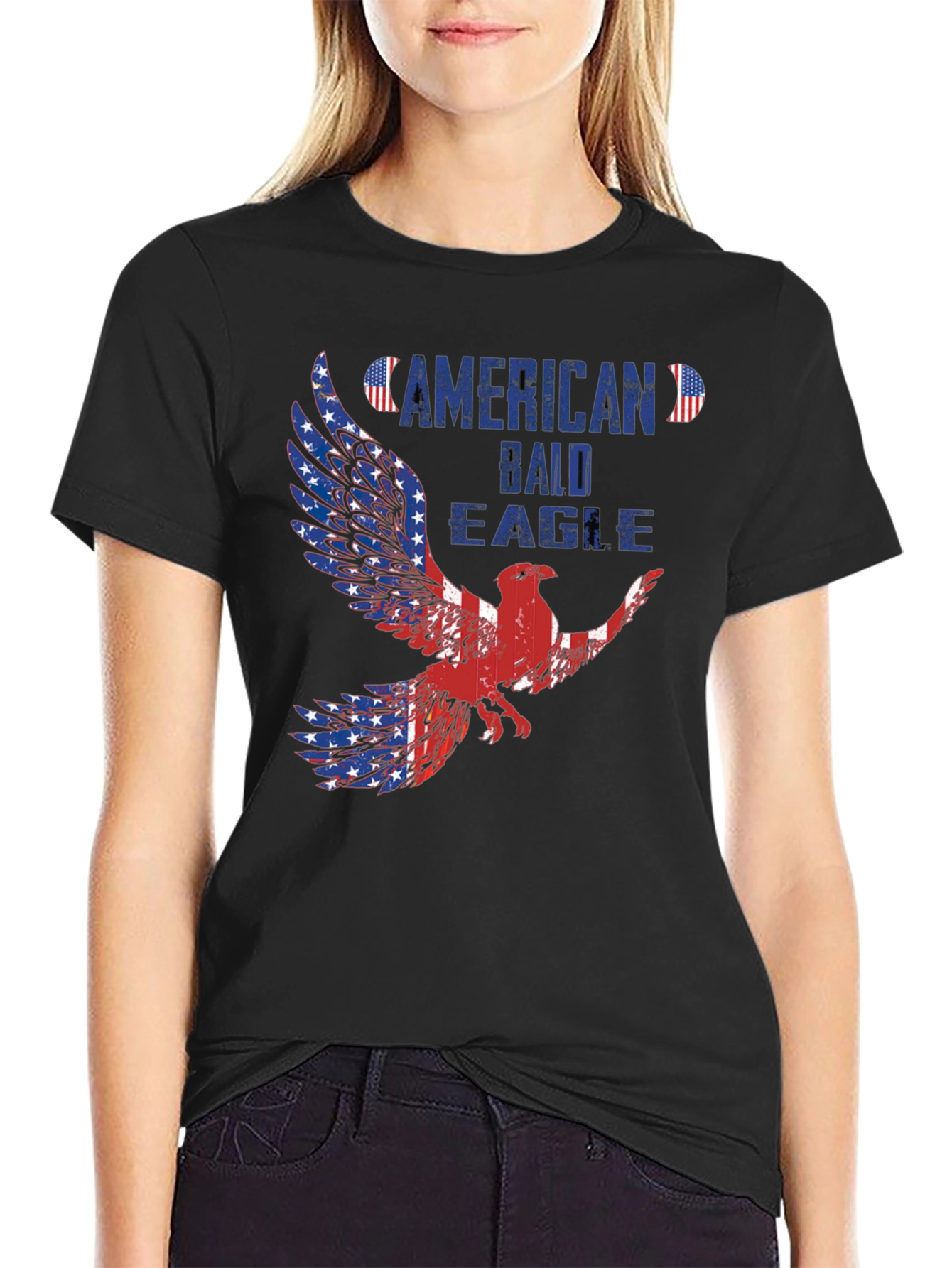 American Bald Eagle Patriotic Graphic T-Shirt