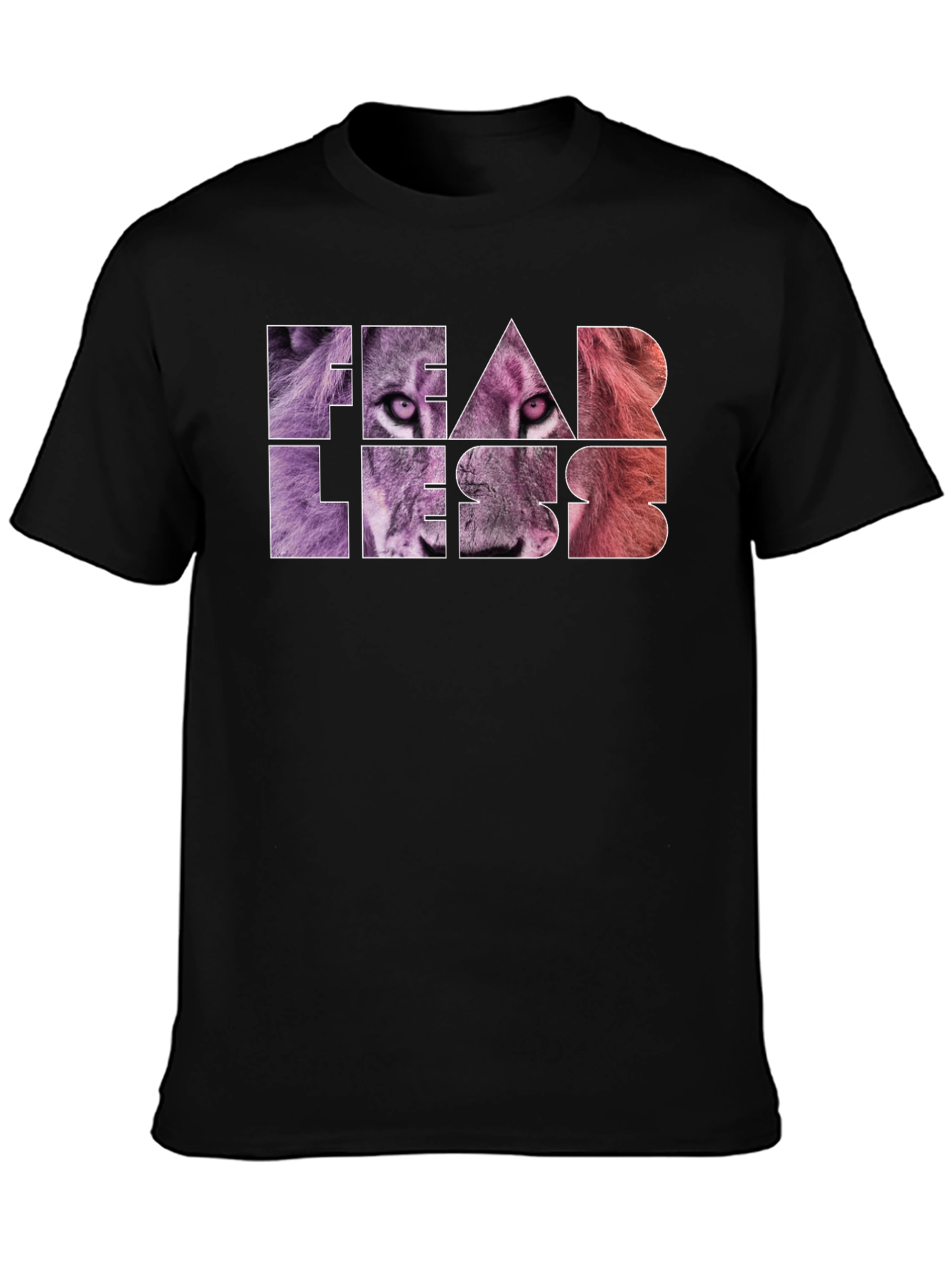 Fearless Lion Graphic Print Tee