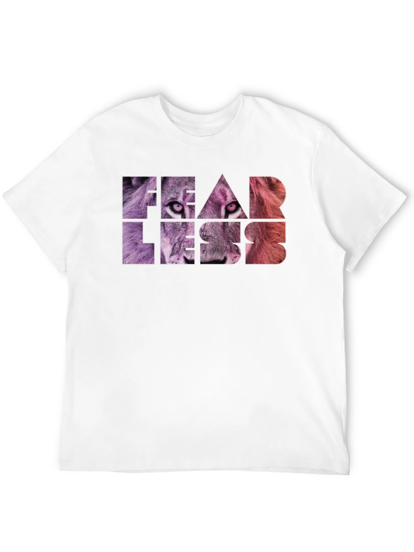 Fearless Lion Graphic Print Tee