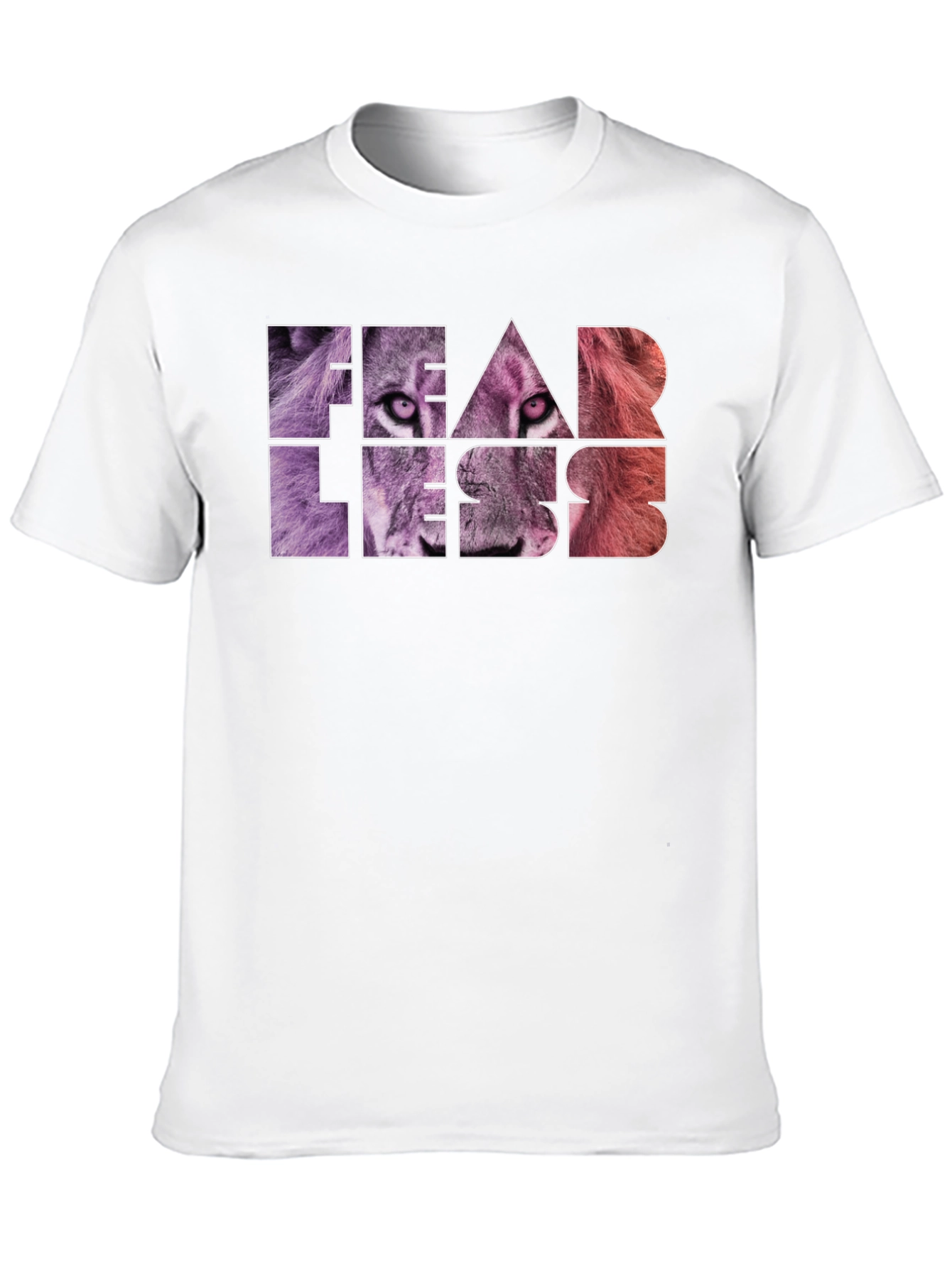 Fearless Lion Graphic Print Tee