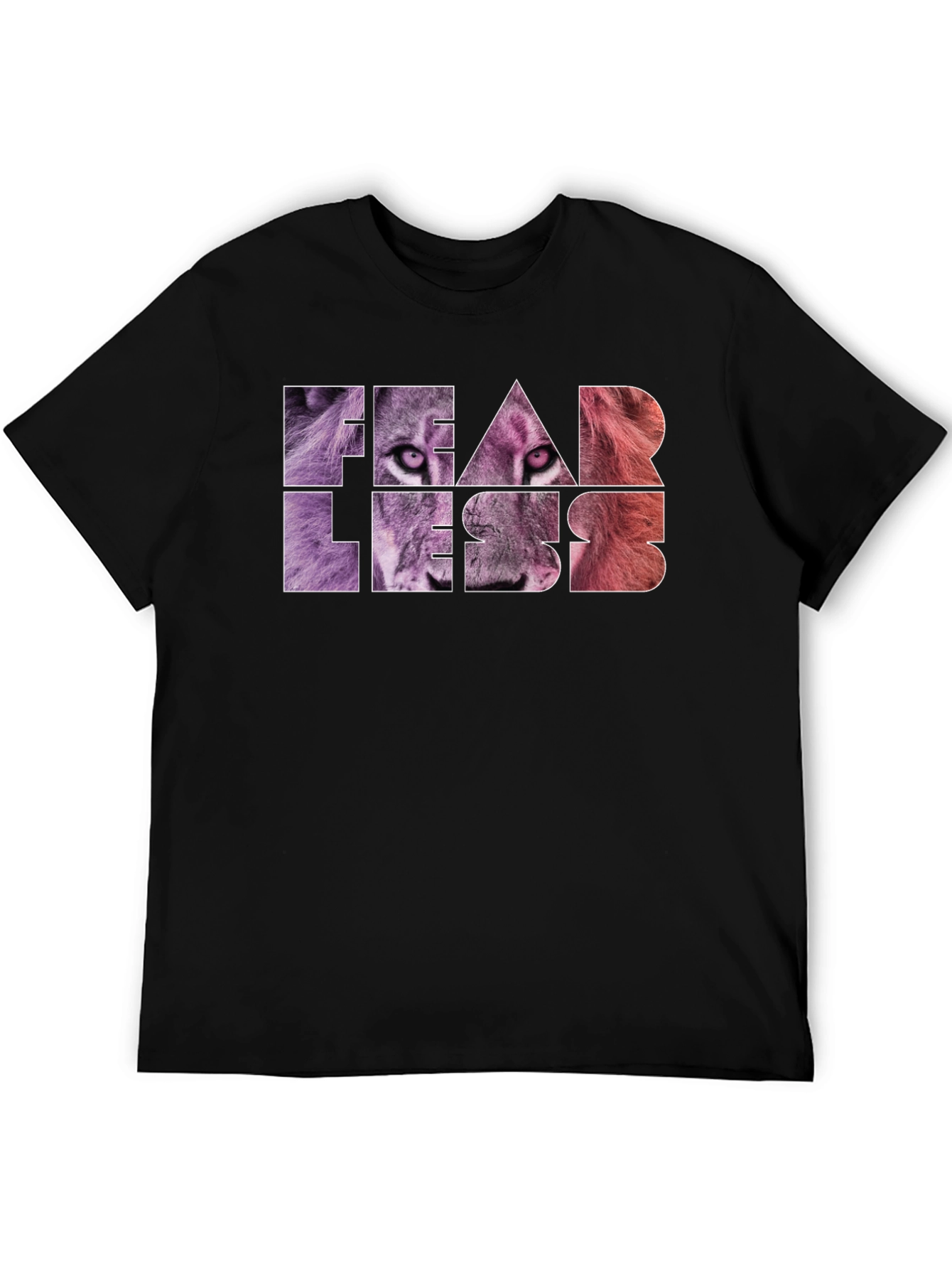 Fearless Lion Graphic Print Tee