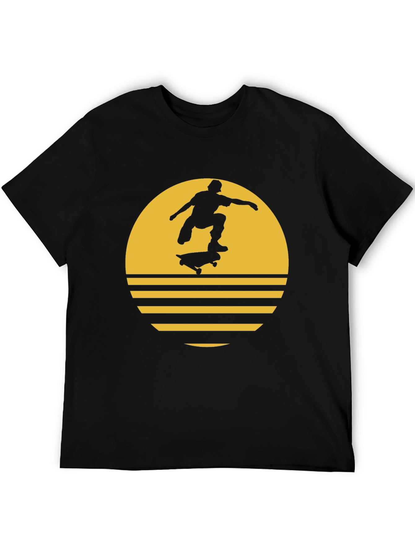 Skateboarder Graphic Tee - Black
