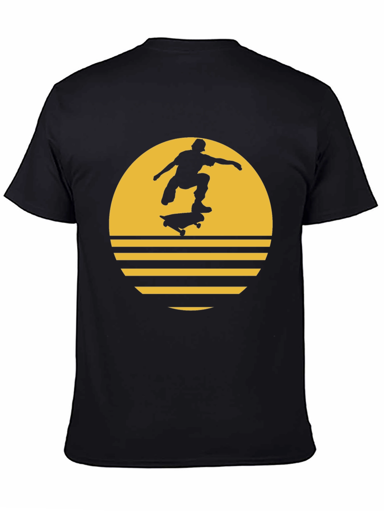 Skateboarder Graphic Tee - Black