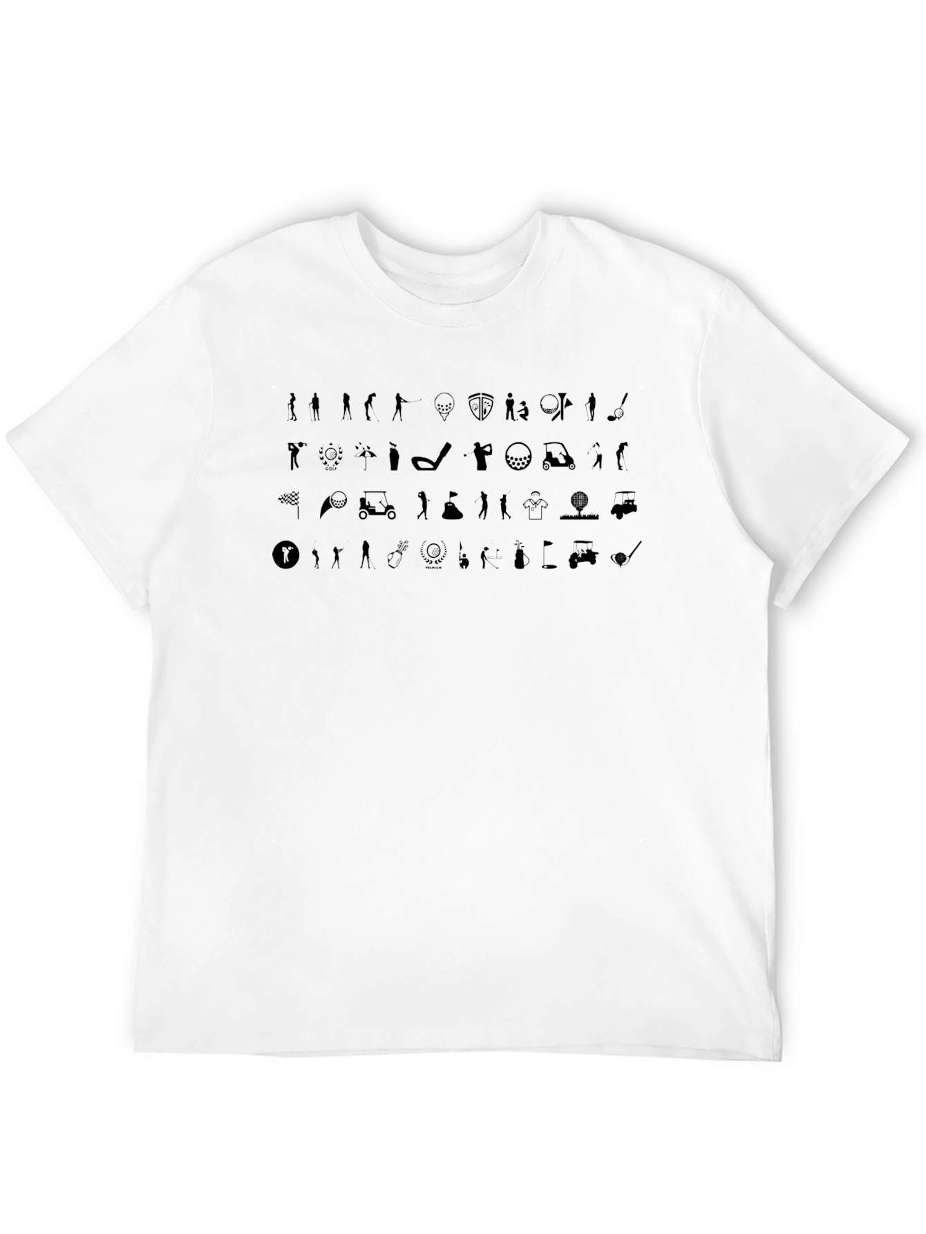 Golf Icons Graphic Print T-Shirt