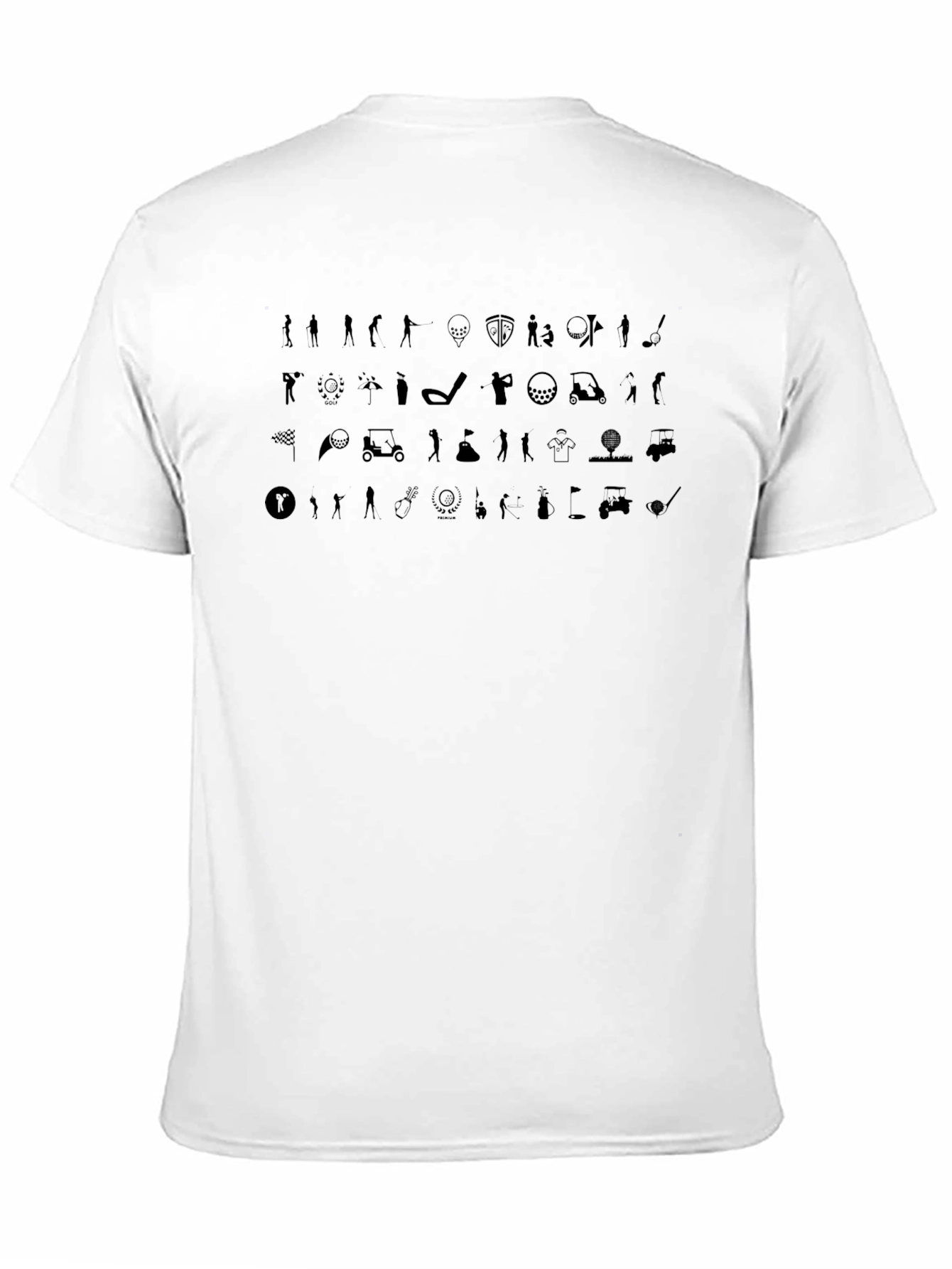 Golf Icons Graphic Print T-Shirt