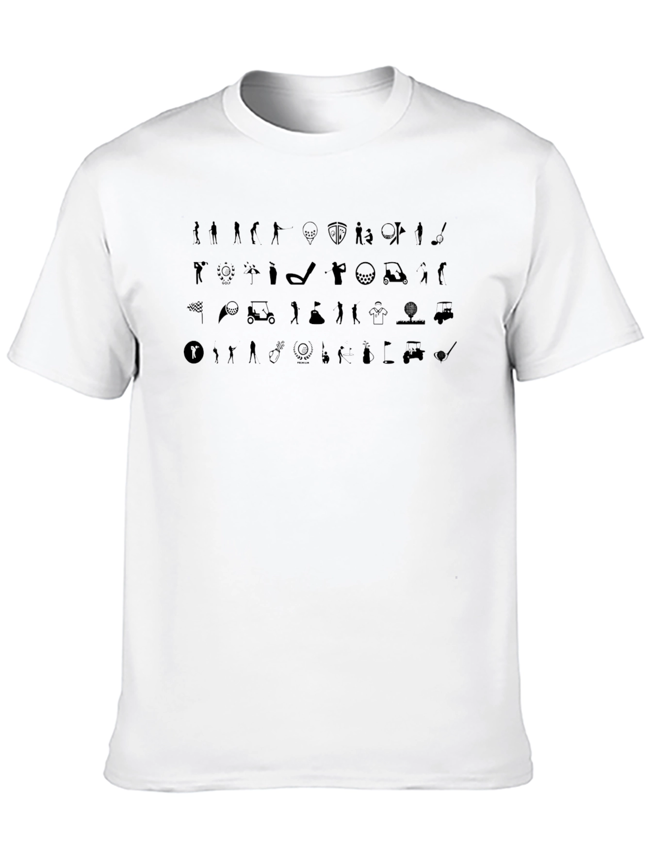 Golf Icons Graphic Print T-Shirt