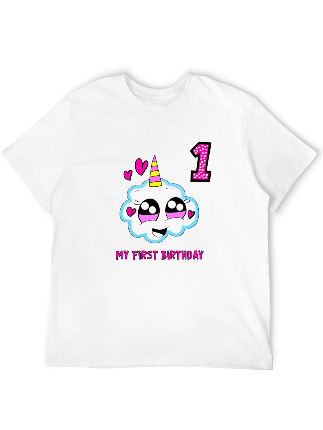 My First Birthday Unicorn Cotton T-Shirt