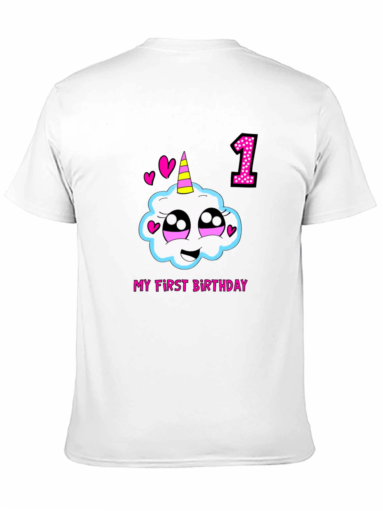 My First Birthday Unicorn Cotton T-Shirt