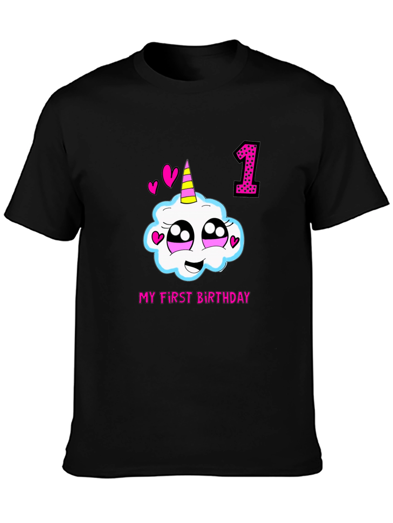 My First Birthday Unicorn Cotton T-Shirt