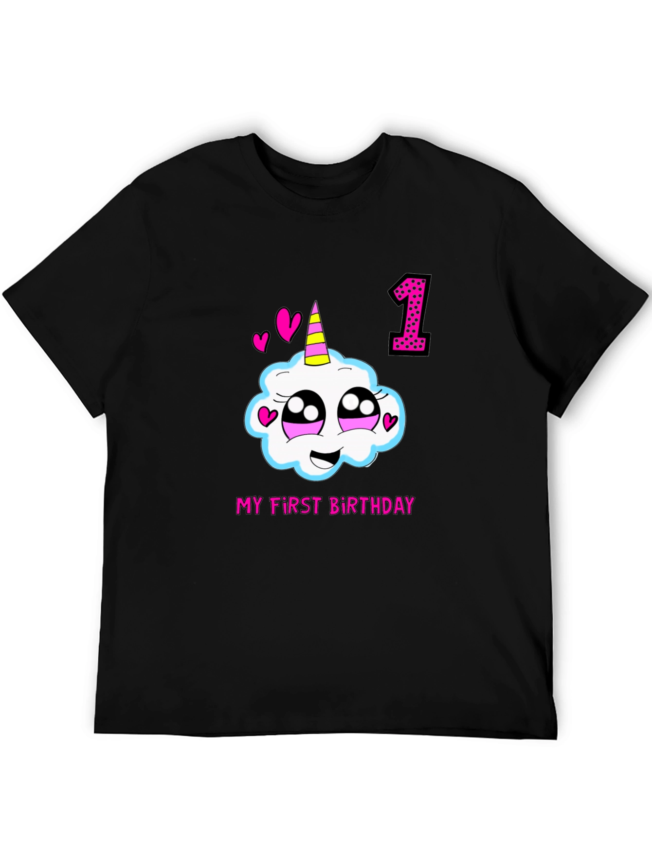 My First Birthday Unicorn Cotton T-Shirt