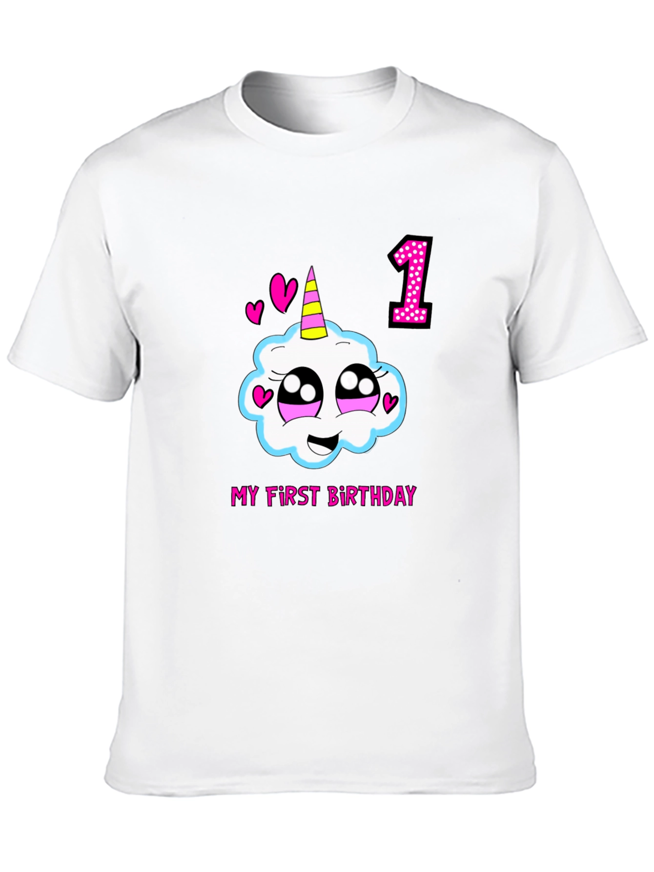 My First Birthday Unicorn Cotton T-Shirt