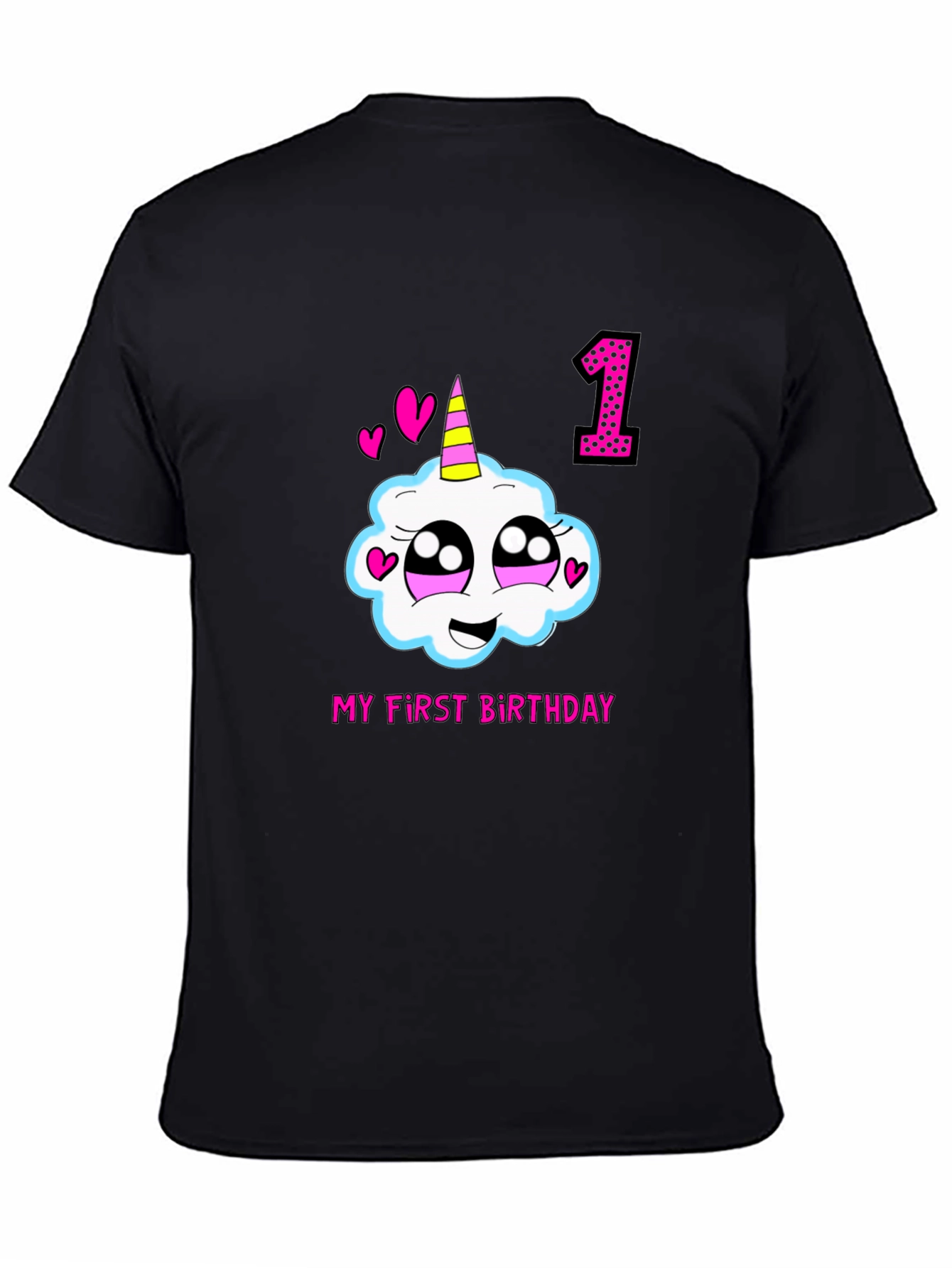 My First Birthday Unicorn Cotton T-Shirt