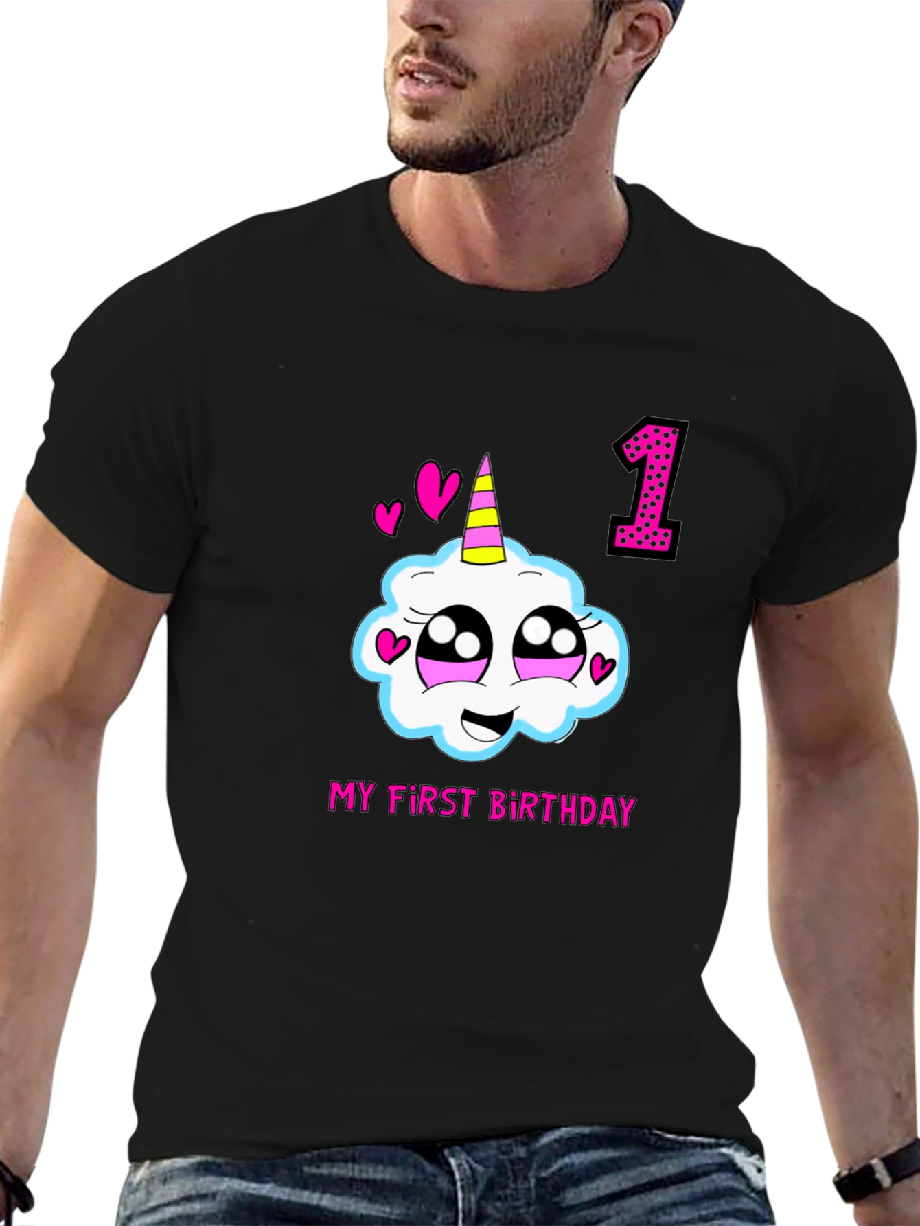My First Birthday Unicorn Cotton T-Shirt