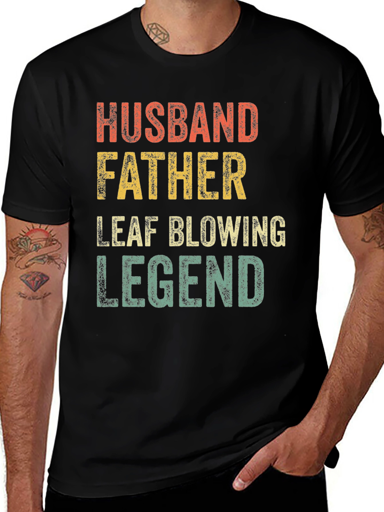 Husband Father Leaf Blowing Legend T-Shirt