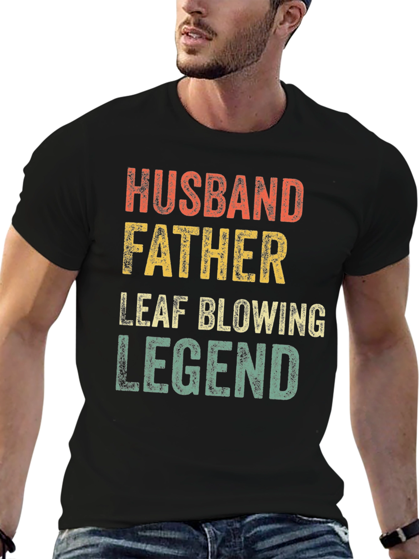 Husband Father Leaf Blowing Legend T-Shirt