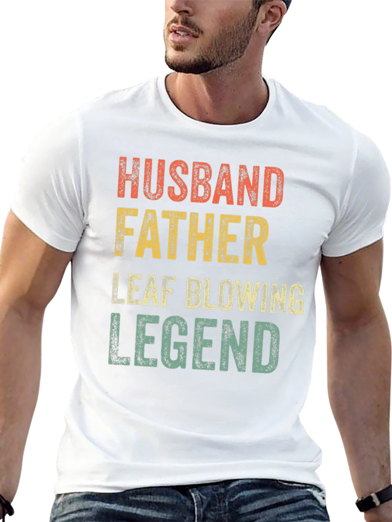 Husband Father Leaf Blowing Legend T-Shirt