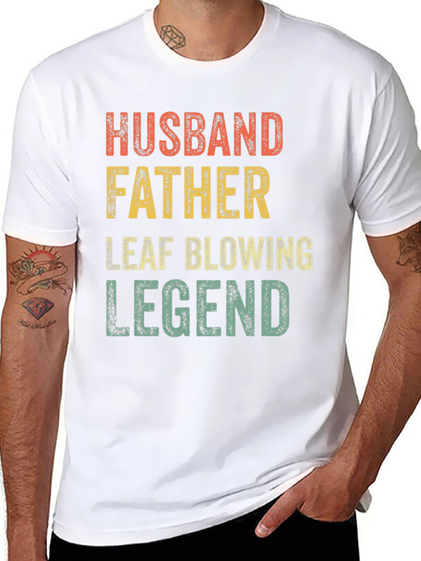 Husband Father Leaf Blowing Legend T-Shirt