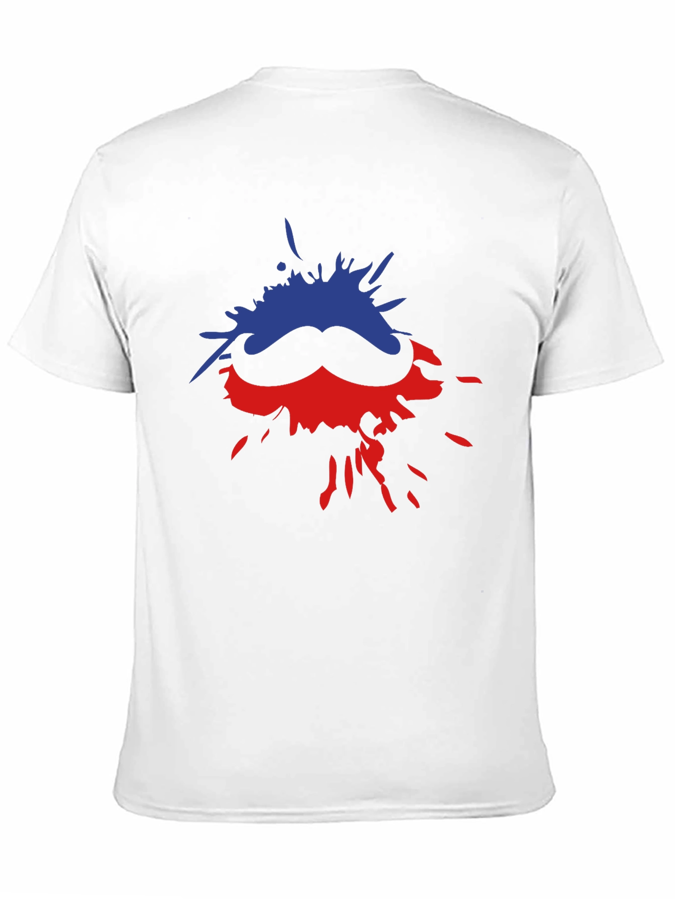 Funky Moustache Splash Black T-shirt
